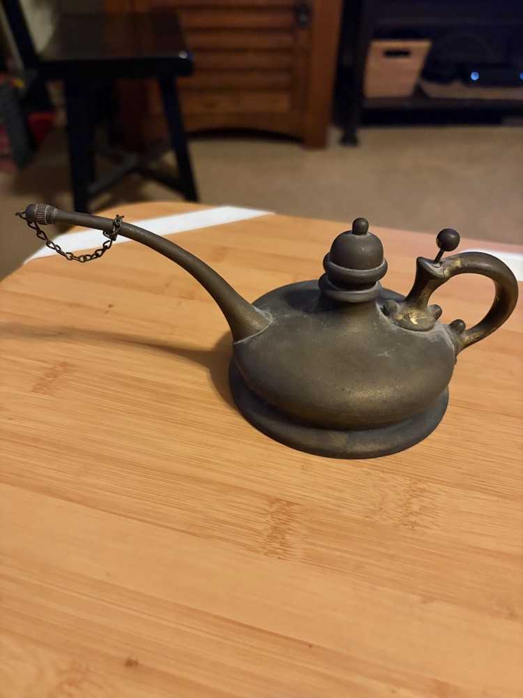 Antique Brass Oil Lamp Filler The Buffalo Mfg Co Buffalo Ny