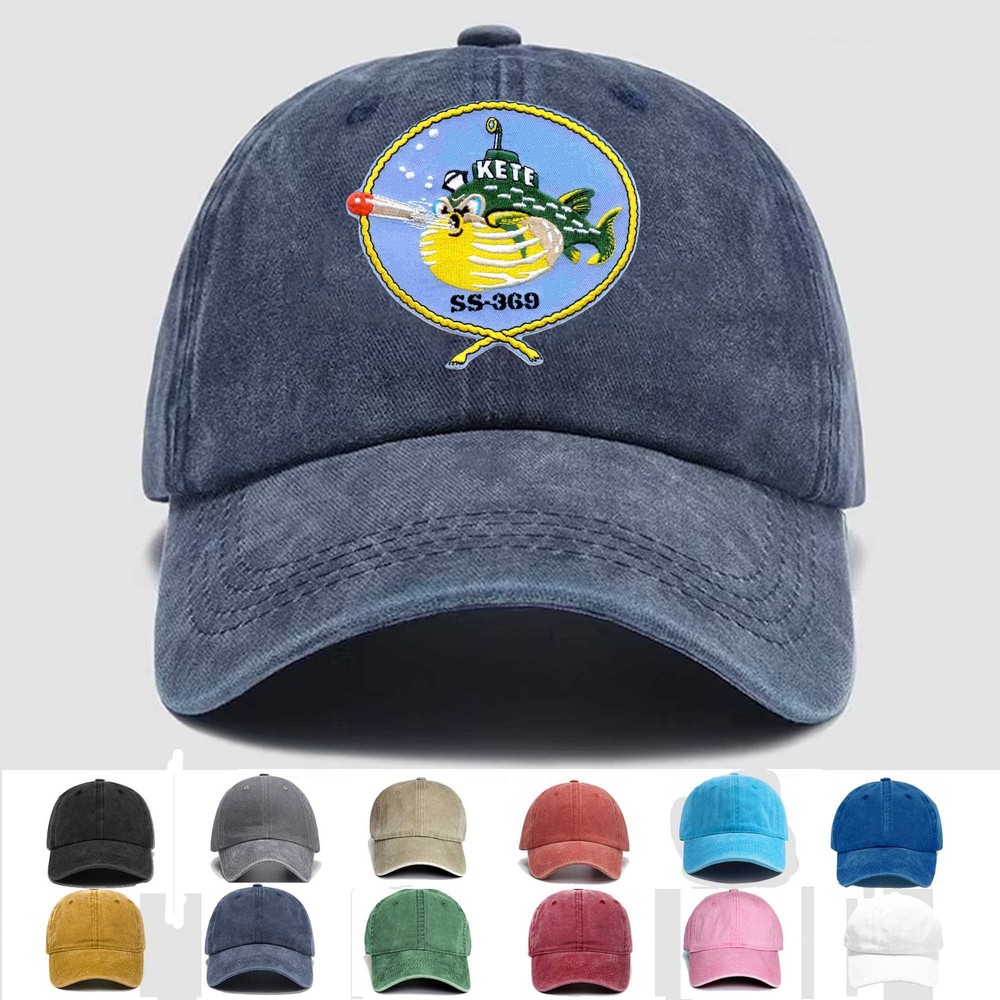 Custom Embroidered Hat SS-369 USS Kete, Veteran Cap, Trucker Hat, Gift Idea