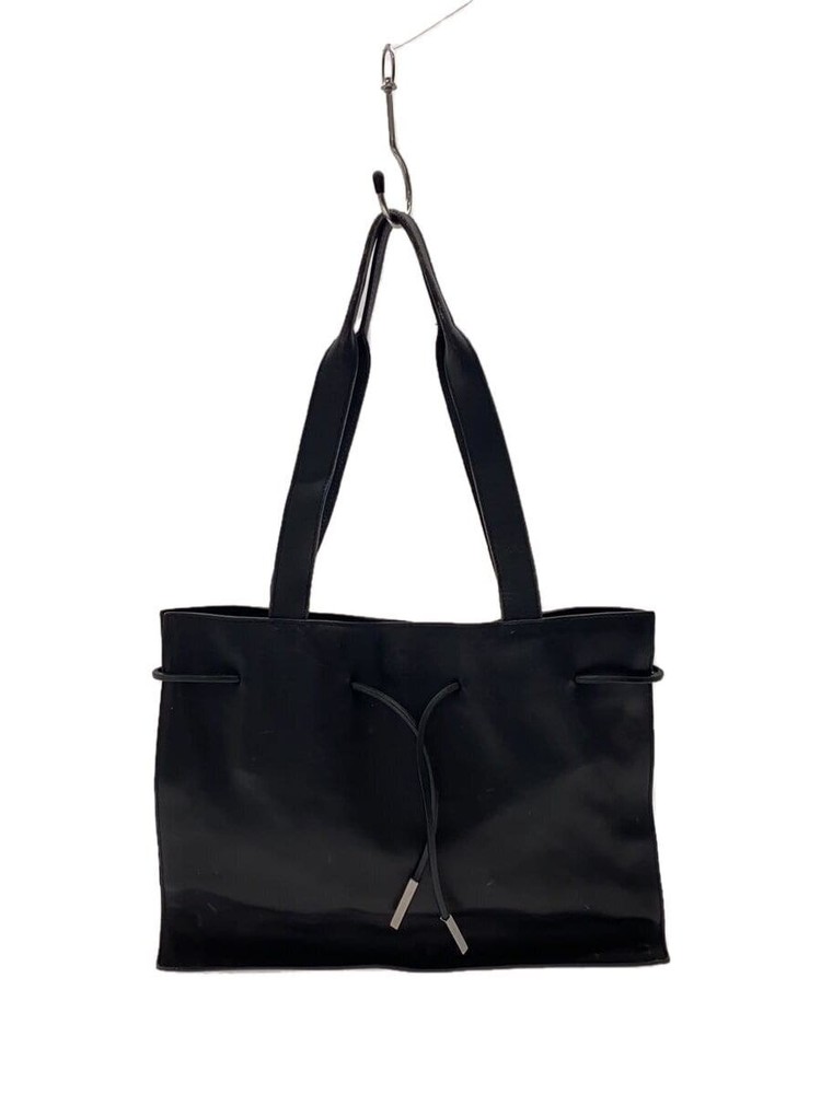 GUCCI Black Leather Tote Bag Solid Color Made in Japan