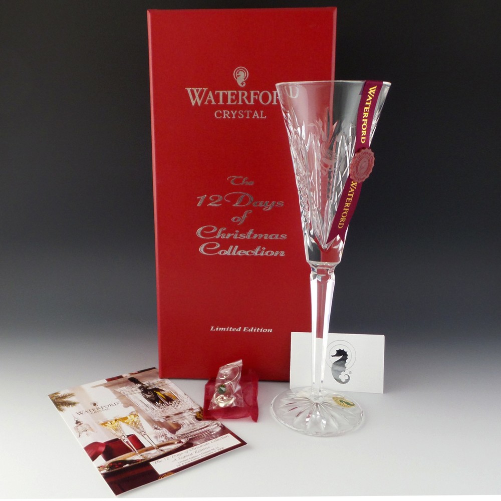 Waterford Crystal 12 Days of Xmas PARTRIDGE Pear Tree Flute 1st Clare MIB