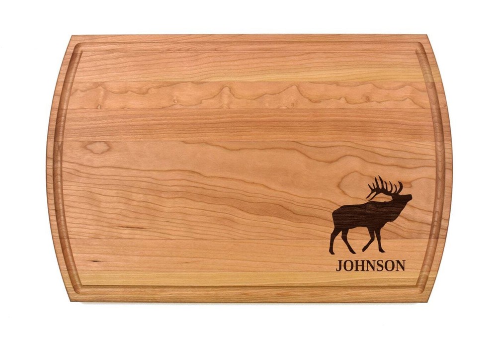 Elk Cutting Board | Bull Elk Silhoutte Charcuterie Board | Custom Serving Tray