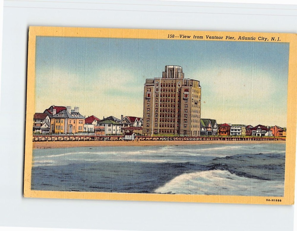 Postcard View from Ventnor Pier Atlantic City USA
