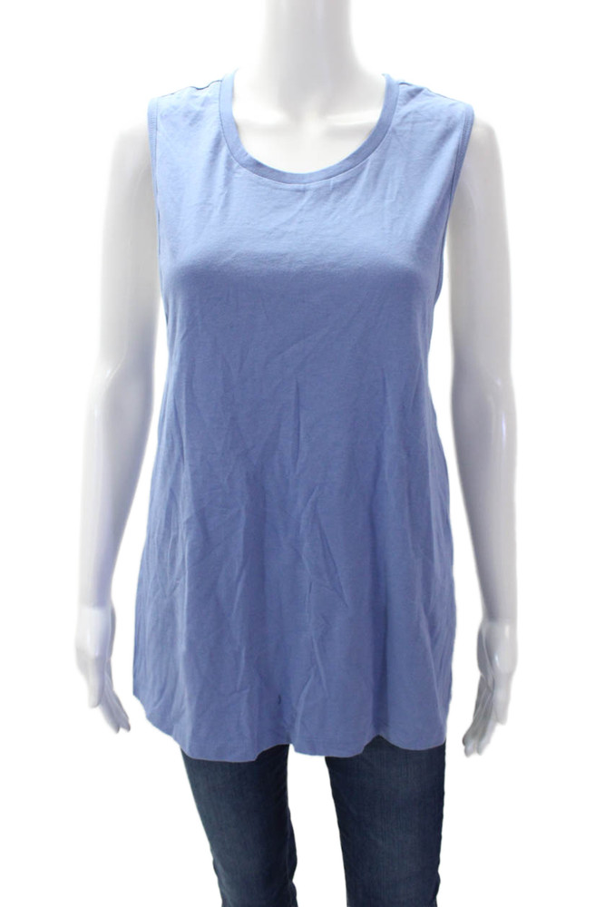 Bella + Canvas Women's Round Neck Sleeveless Cotton Tank Top Blue Size LFree Shipping in US $100+ Orders | $6.95 Orders Below
