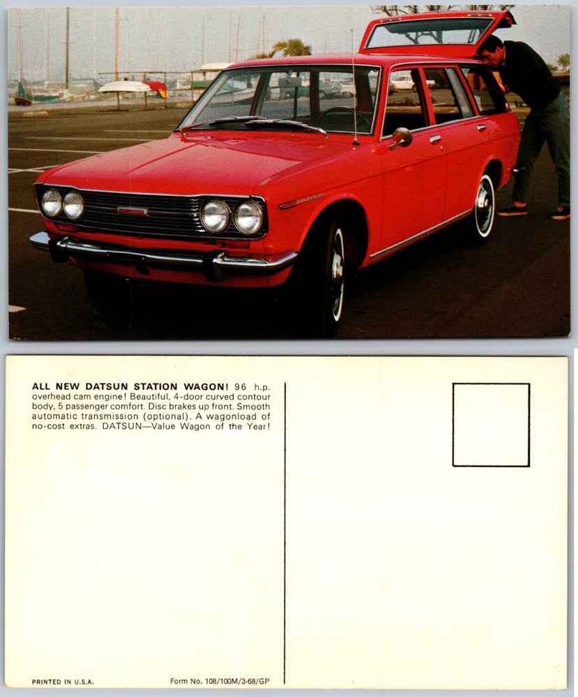 Datsun Station Wagon Postcard