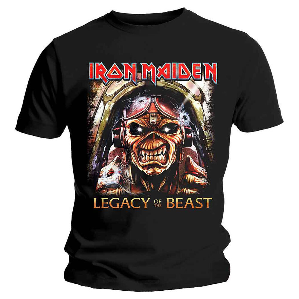 Iron Maiden Legacy Aces Graphic T-Shirt for Rock Music Fans