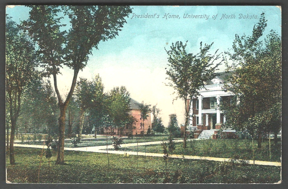 GRAND FORKS University of North Dakota President’s Home 1914 Divided Bk Postcard