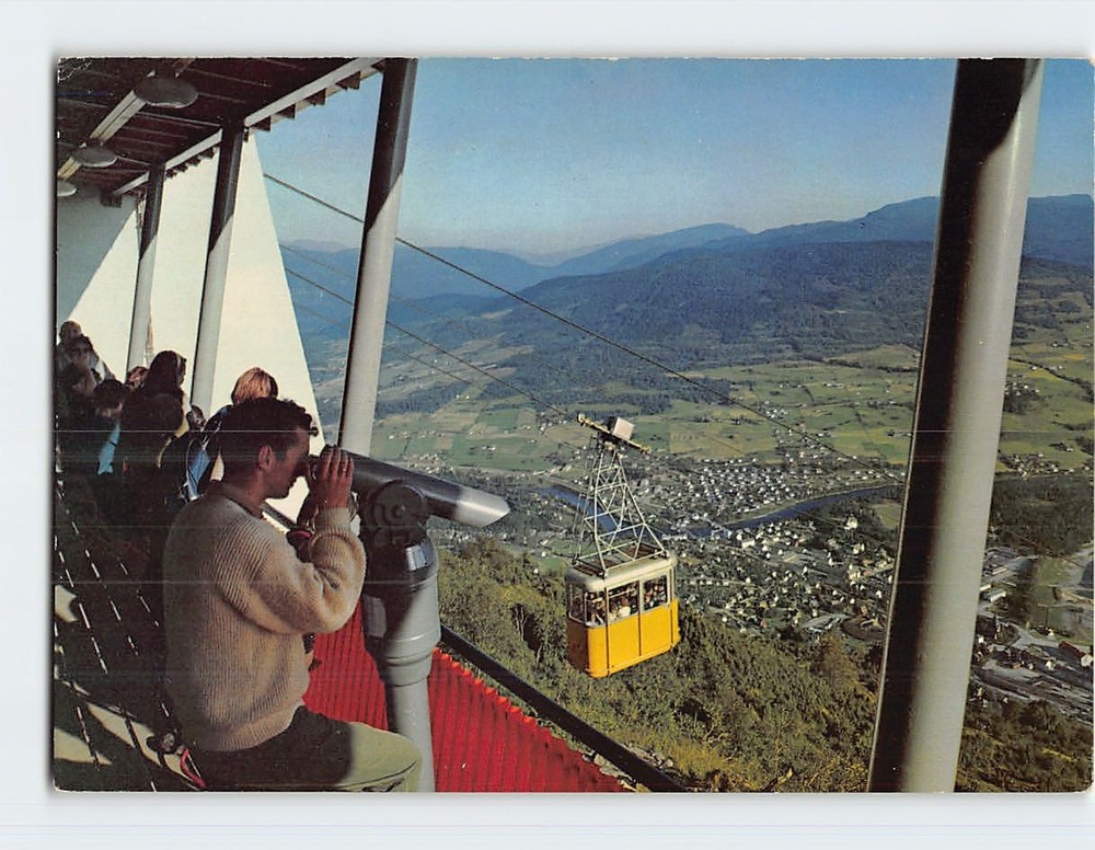Postcard Hangursbanen Cable Car in Voss Norway