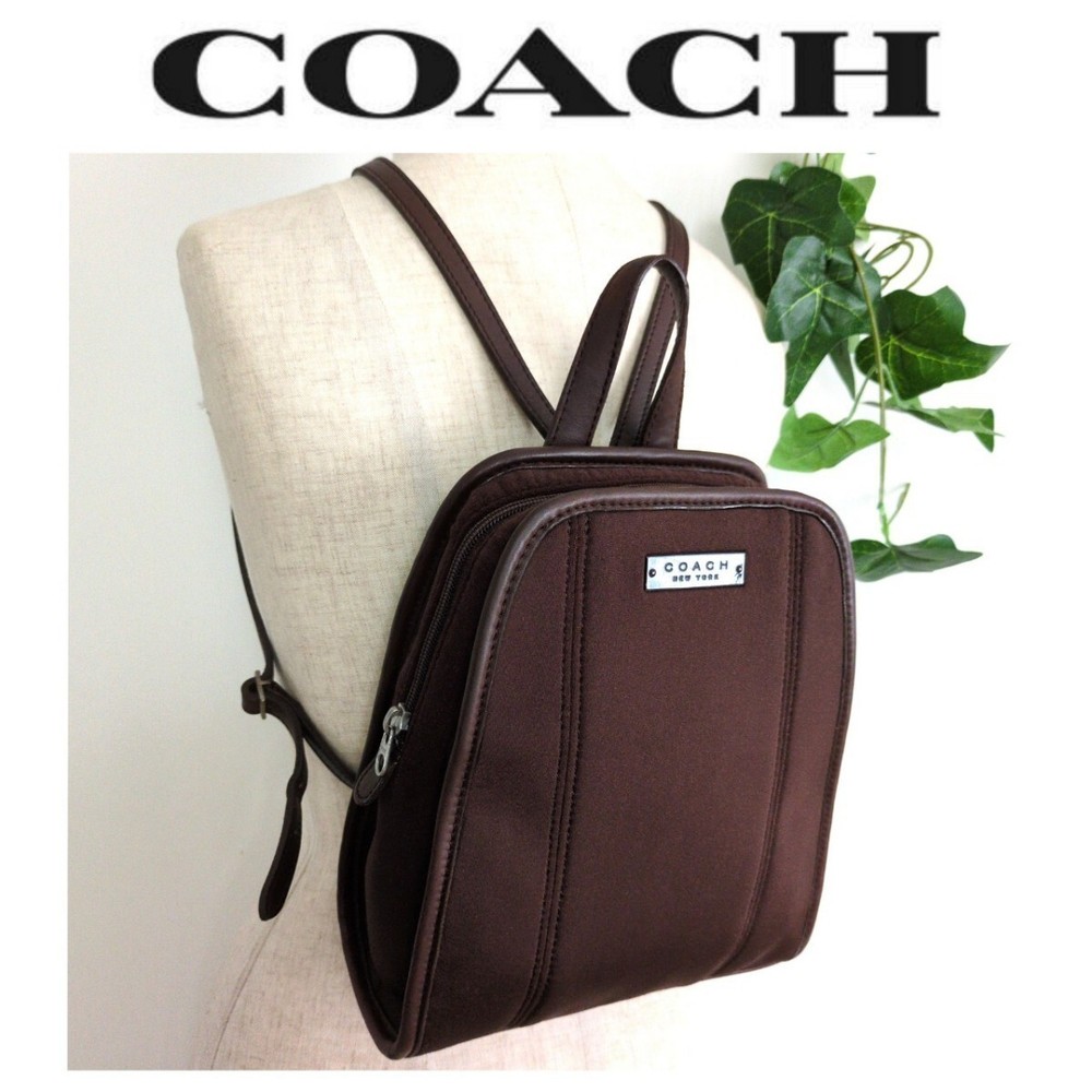Vintage COACH jersey leather backpack in good condition lightweight daypack