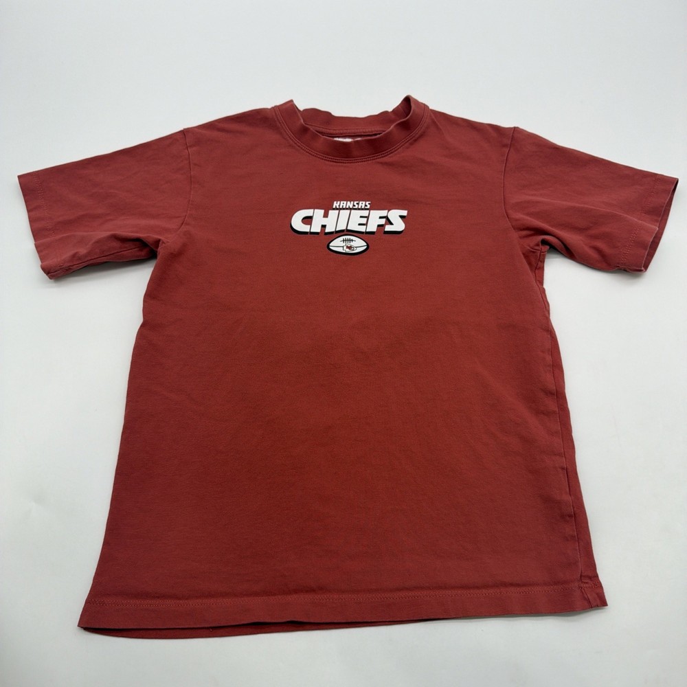 NFL Zara Kids Boys T-shirt Size 8-9Y Red Graphic Print Kansas City Chiefs #46447