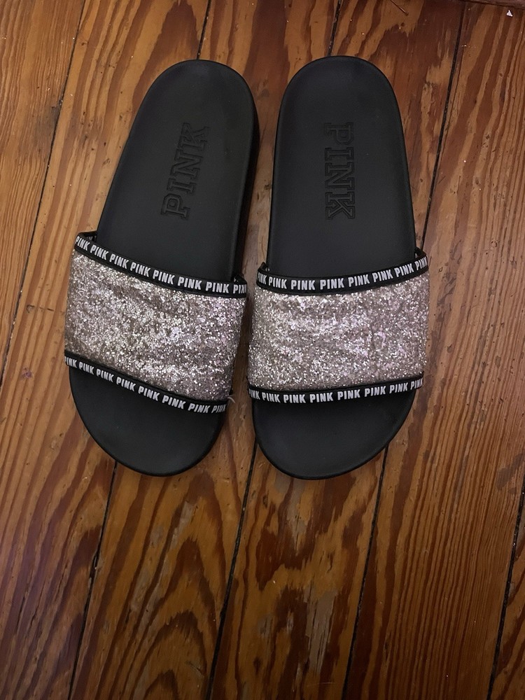 Victoria's Secret PINK Glitter Slide Sandals
