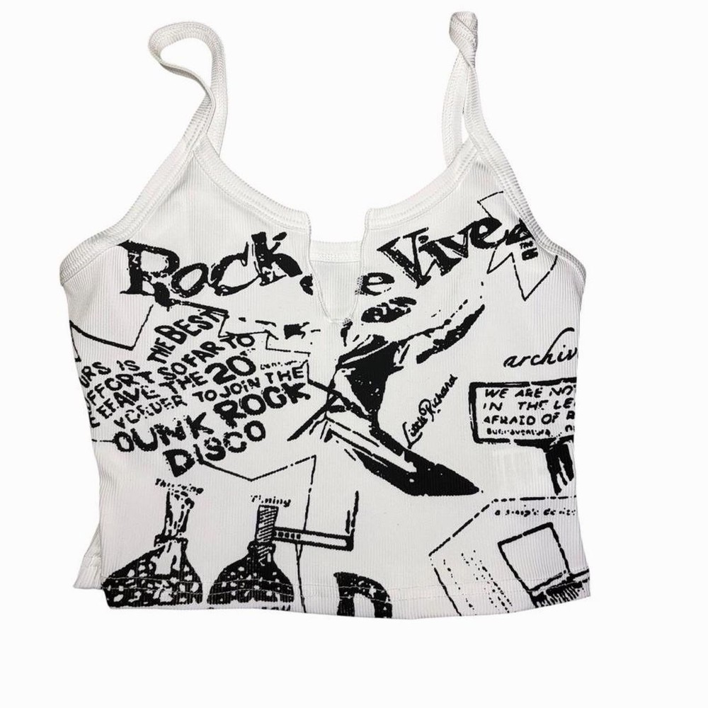 Y2k PUNK ROCK ARCHIVE GRAPHIC TANK TOP T SHIRT Size s