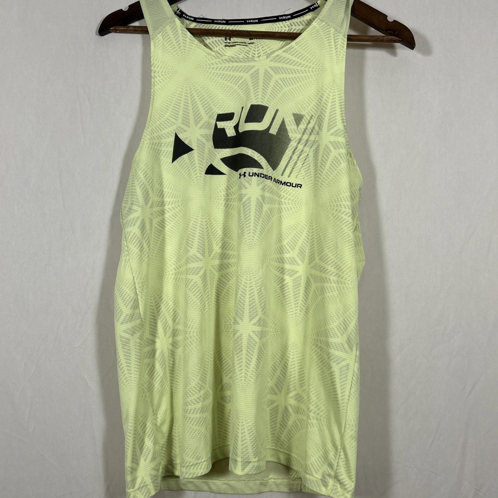 Under Armour Men’s Running Tank Top Singlet Size Small Neon Green