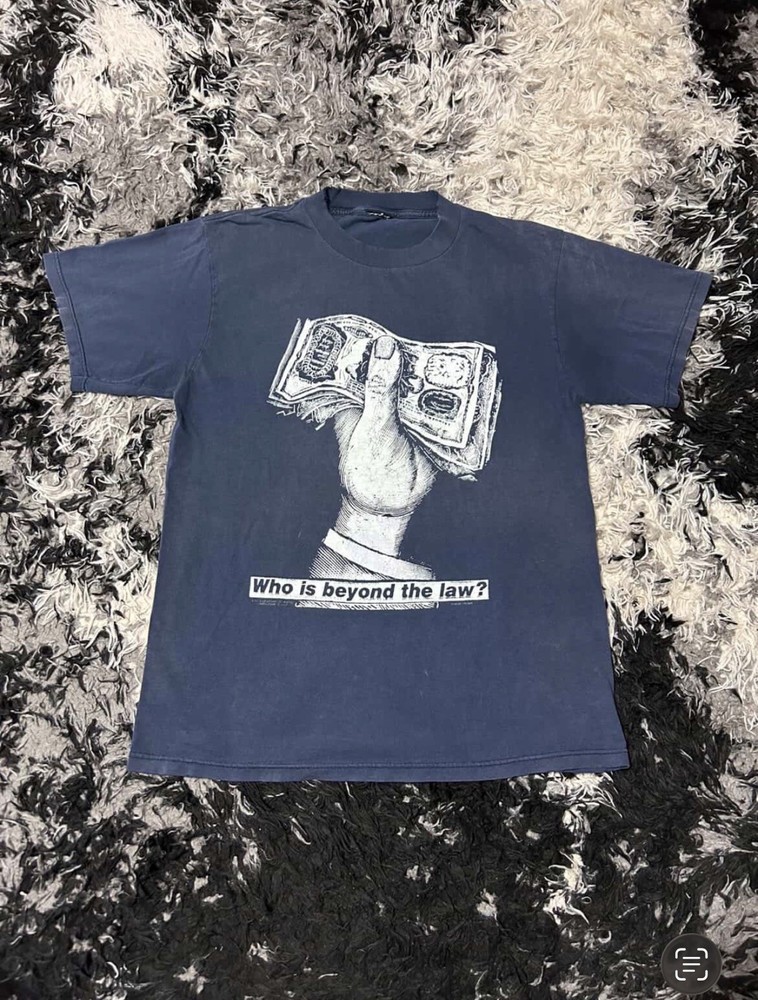 Vintage 90s Rage Against the Machine who is beyond the law  L band tee