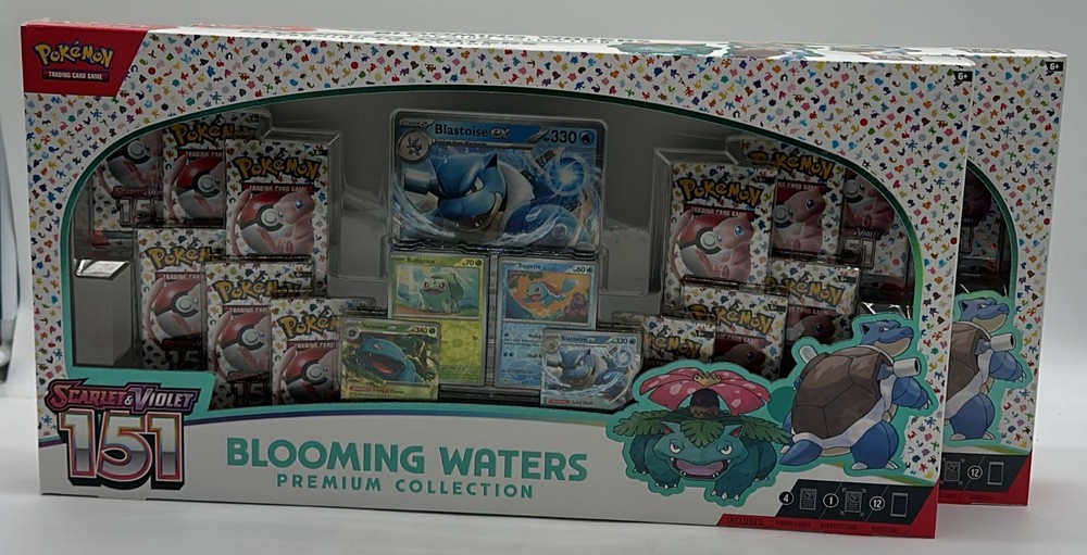 Lot of (2) Pokemon TCG 151 Blooming Waters Premium Collection Boxes SEALEDPROBSTEIN is actively accepting consignments !!