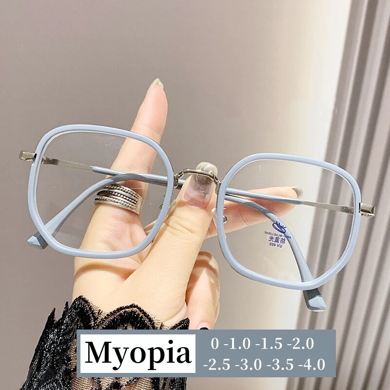 Stylish Round Vintage Myopia Glasses for Men and Women with Diopters