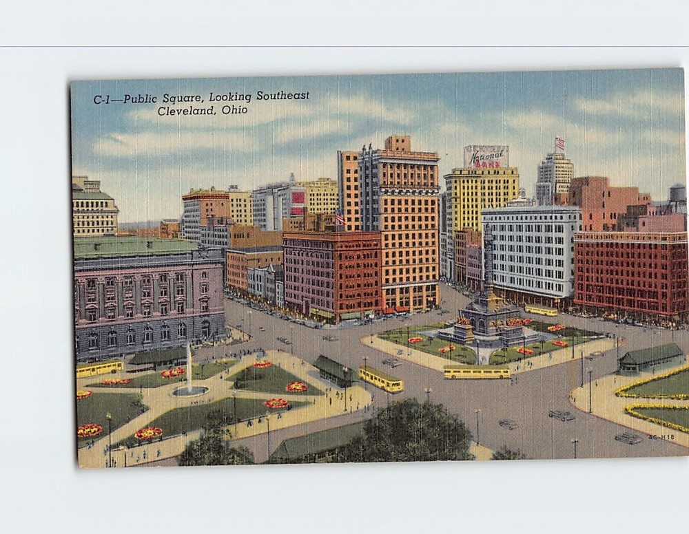 Postcard Public Square Cleveland Ohio USA