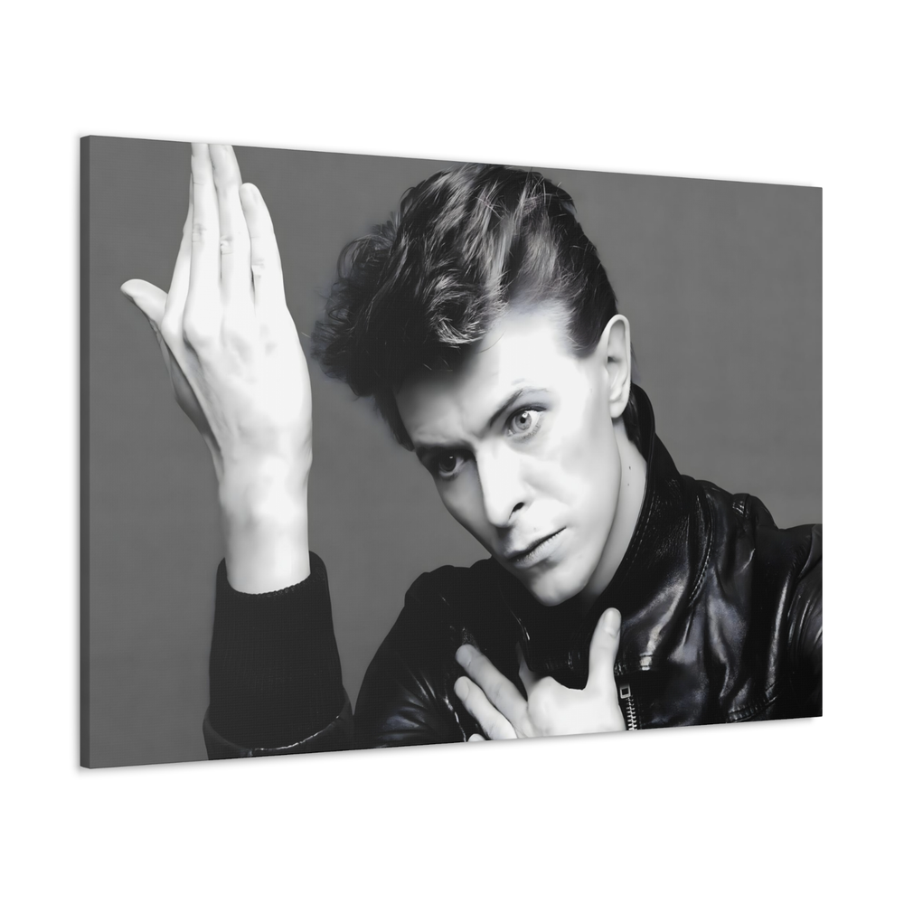 David Bowie Canvas Music Singer Black And White Wall Art Decor