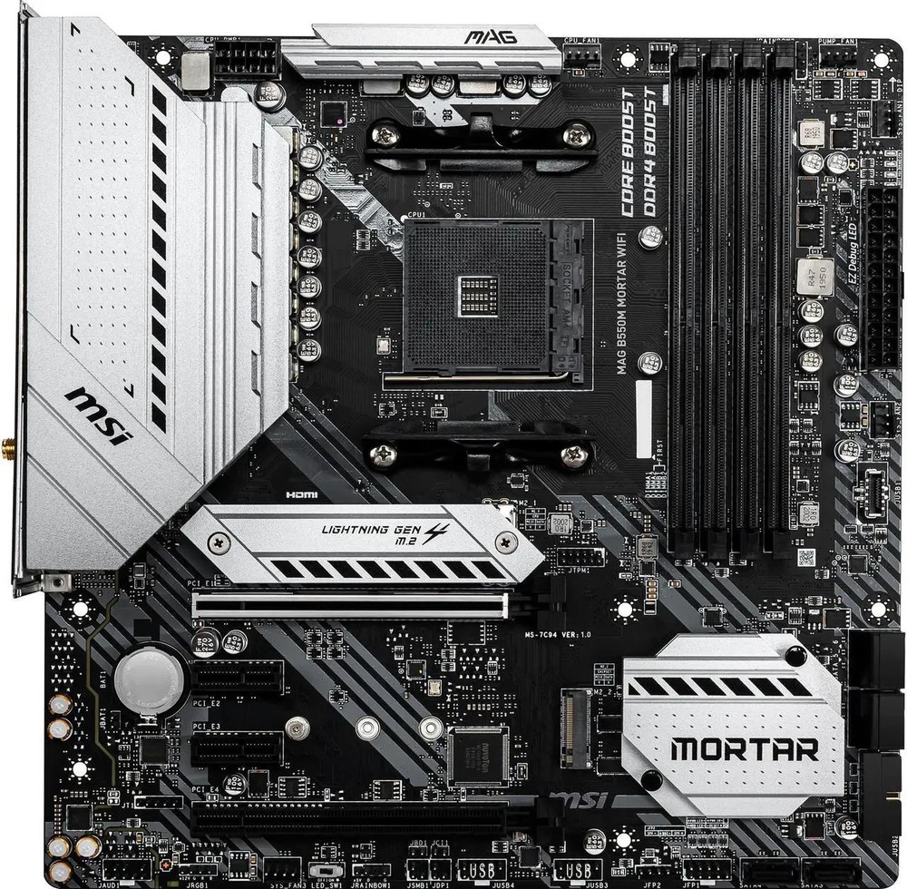 MSI MAG B550M MORTAR WIFI AM4 AMD B550 Micro ATX AMD Motherboard