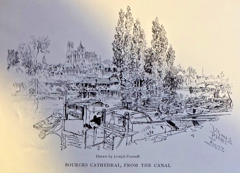 1909 St.-Etienne Cathedral of Bourges France illustrated