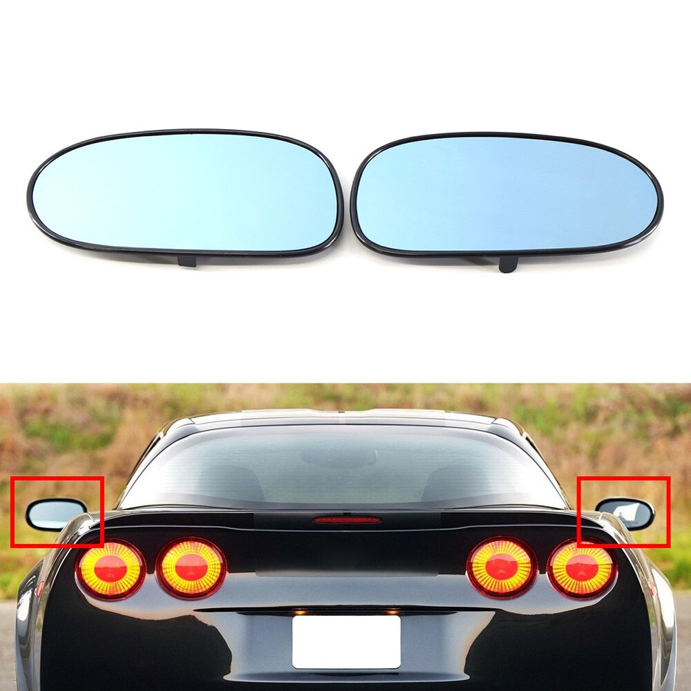 1Pair Rearview Mirror Reversing Mirror Lens For Chevrolet Corvette 2005-2013 US