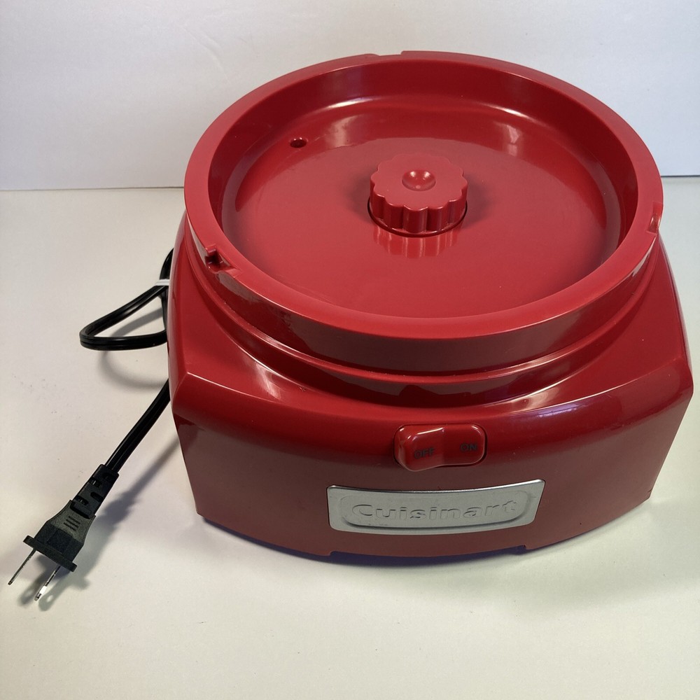 Cuisinart Ice Cream Maker Red Model ICE-21 Motor Base Only - Tested