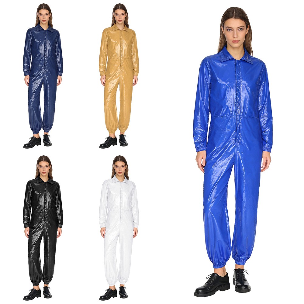 US Women's Waterproof Utility Jumpsuit Zip Up Coverall Water Resistant Coveralls