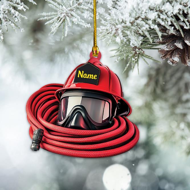 Fire Hose Christmas Ornament  Fireman Christmas Ornament  Firefighter Ornament
