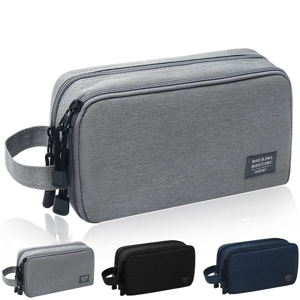 Waterproof Men's Travel Toiletry Bag Organizer for Shaving Essentials & Accessories