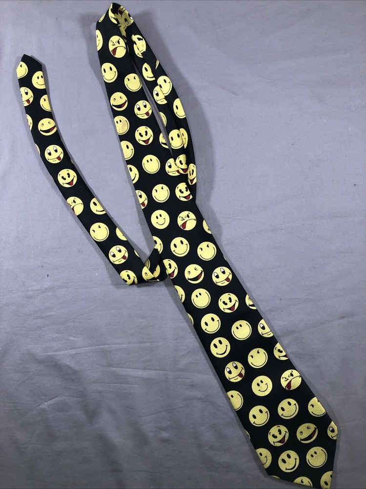 A. Rogers mens smiley face emoji tie