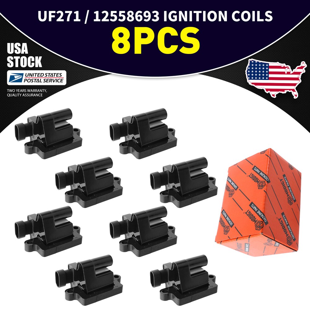 High Performance OEM UF271 Ignition Coils 8Pcs for GMC Yukon XL 2500 2000-2006