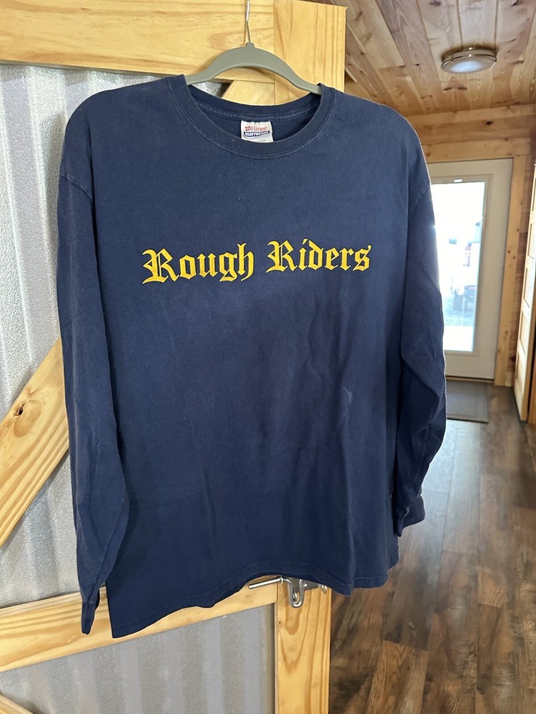 Vintage Rough Riders Long Sleeve T-Shirt Size Large Rare Collectible
