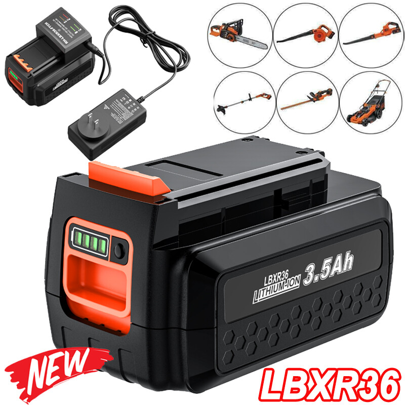 40V Max Lithium Battery or Charger Compatible with Black+Decker LBX2040 LBXR36 LSW36  