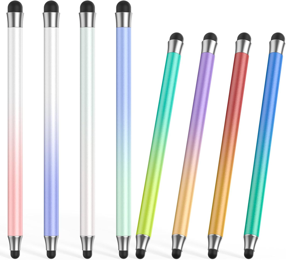 8Pcs 2-in-1 Stylus Pen for Touchscreen with High Precision & Sensitivity