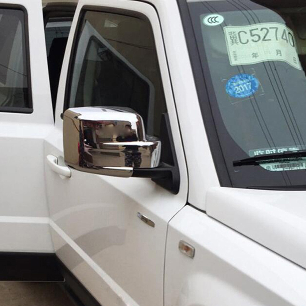 For Jeep Patriot 2007-2017 Chrome Side Door Rearview Mirror Cover Trim Mouldings