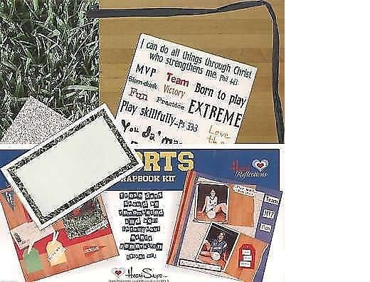 SPORTS SCRAPBOOK KIT INSPIRATIONAL BIBLE ACID FREE PAGES BIRTHDAY GIFT NEW-image