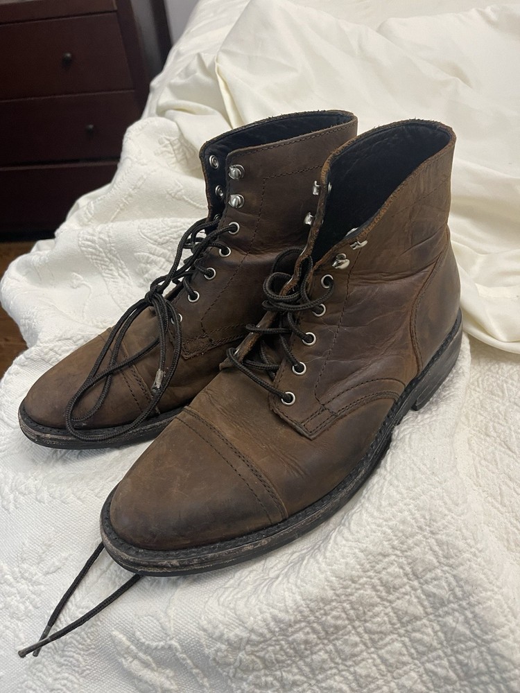 Men's Thursday Captain Brown Leather Boots Size 9