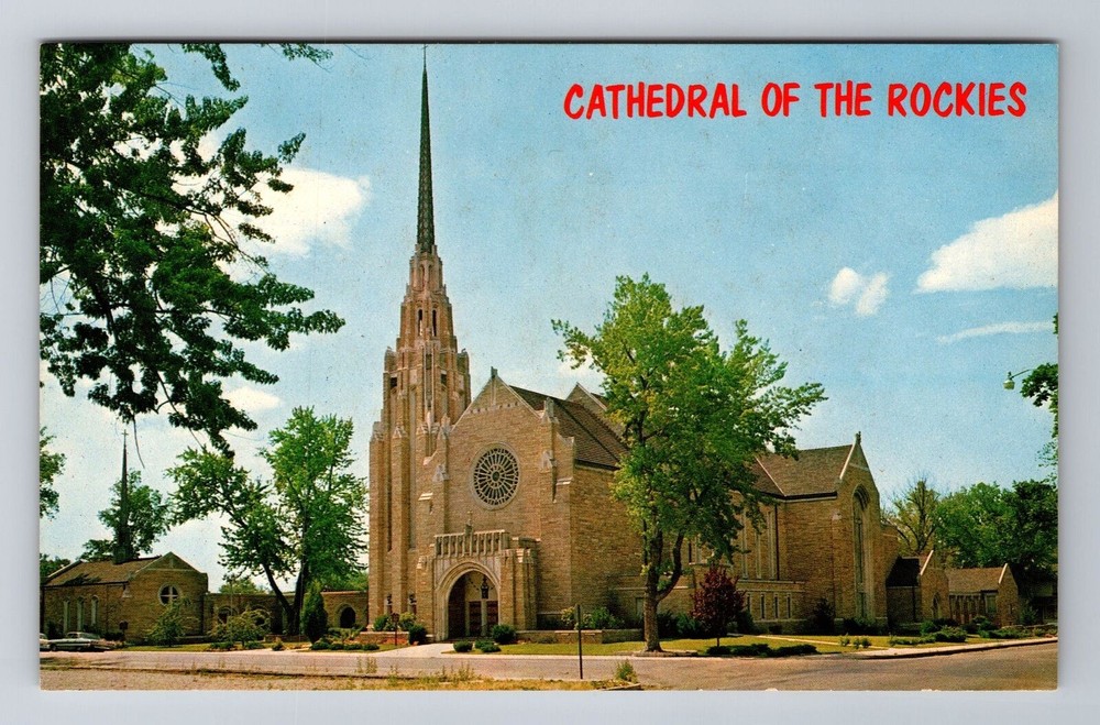 Boise ID-Idaho, Cathedral of the Rockies, Antique Vintage Souvenir Postcard