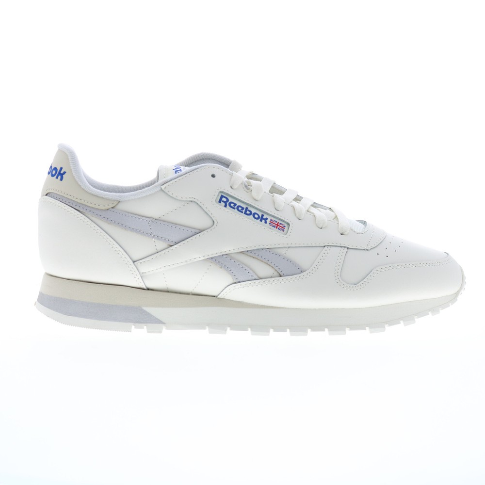 Reebok Classic Leather Mens Beige Leather Lace Up Lifestyle Sneakers Shoes