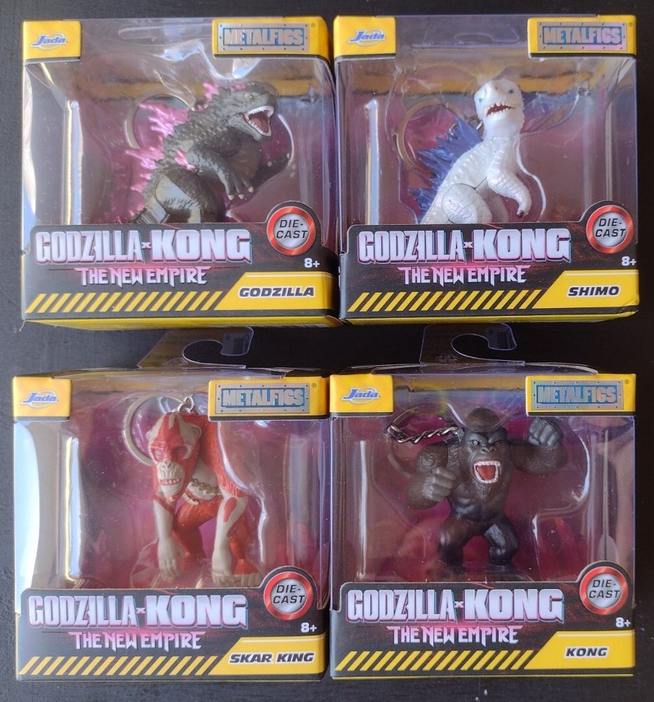 2023 Godzilla Kong The New Empire Metalfigs Set, 4 Figures