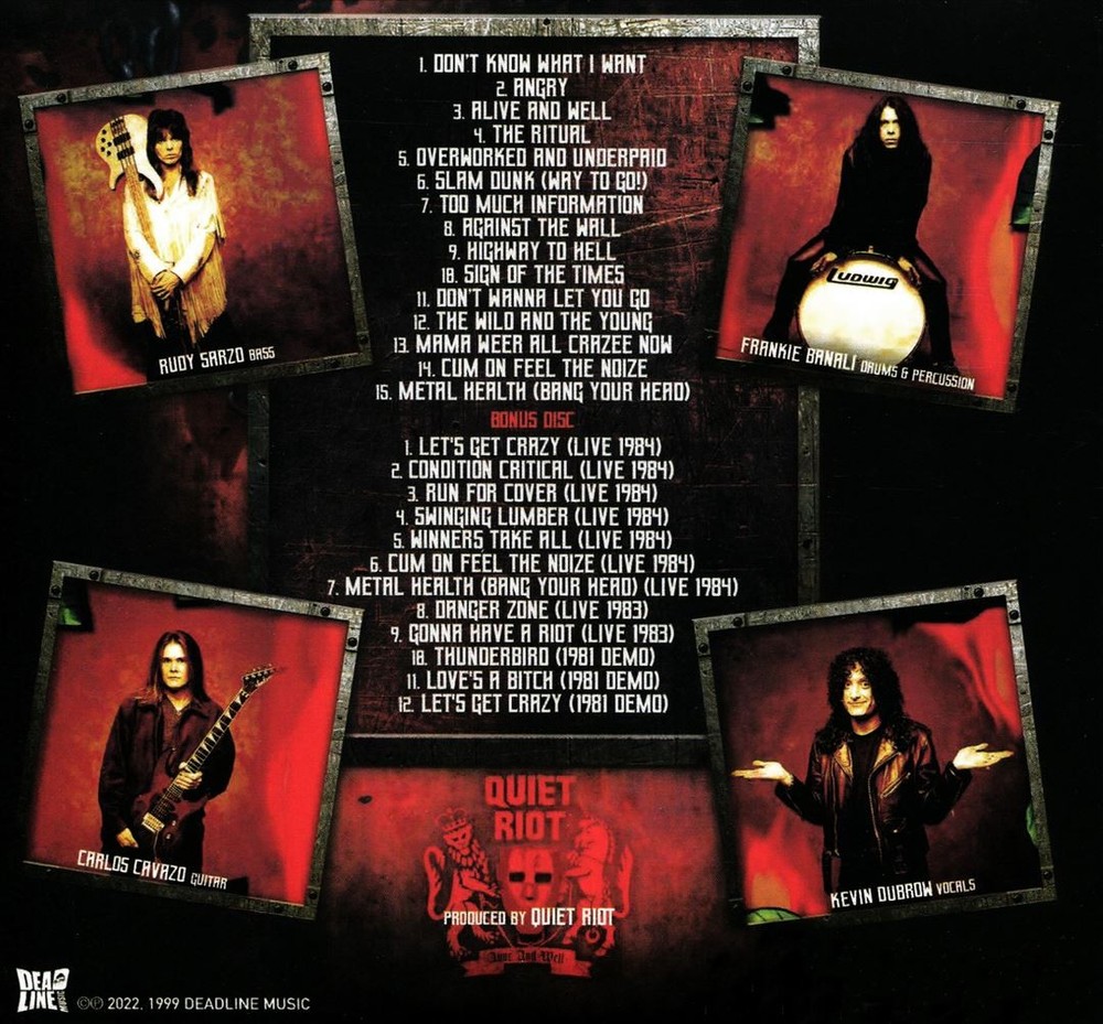Quiet Riot Alive And Well New Cd