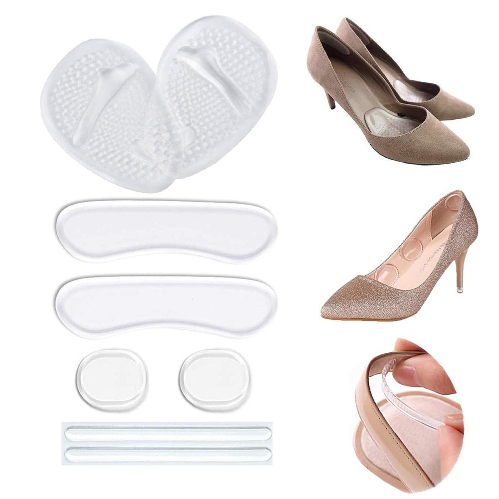 Non-Slip Heel Grips & Cushion Inserts for Loose Shoes - Heel & Metatarsal Pads