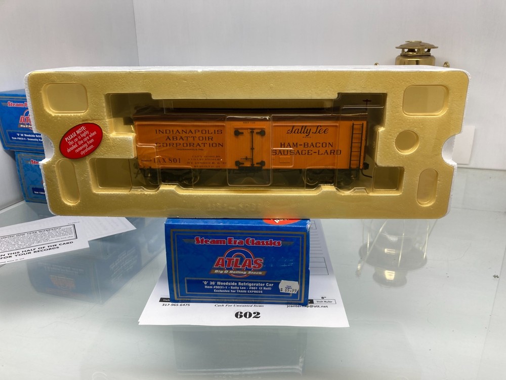 602 Atlas 36' Refrigerator Car Sally Lee Ham/Bacon/Sausage Plastic O Scale 2Rail
