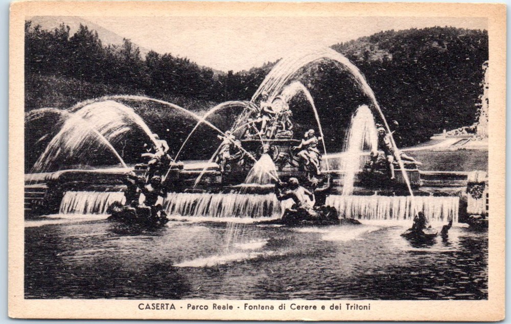 Postcard - Royal Park, Fountain of Ceres and Tritons - Caserta, Italy