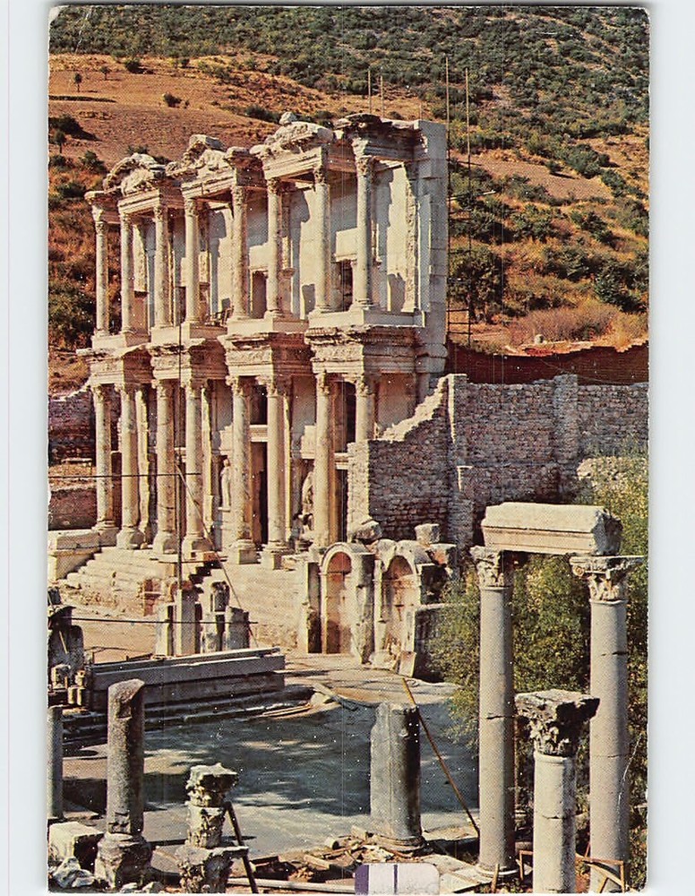 Postcard Ephesus the Library of Celcus Turkey