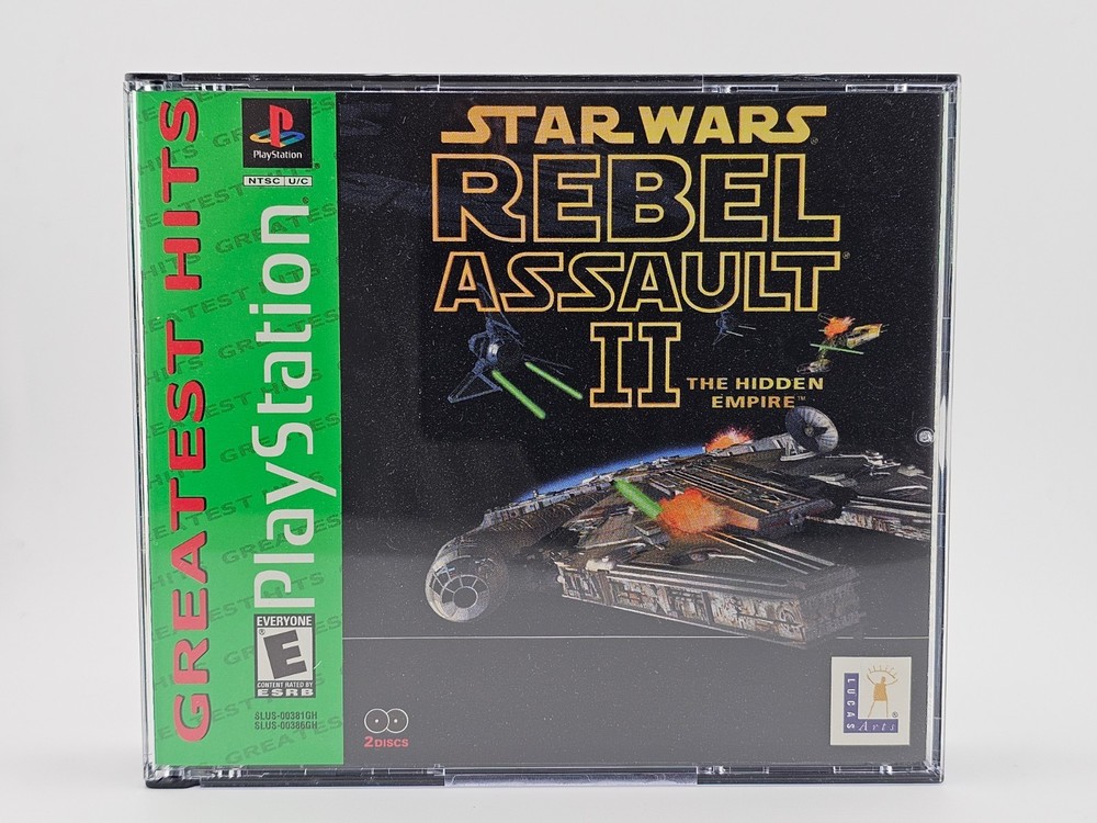 Sony Playstation 1 PS1 Star Wars Rebel Assault II Disc + Case Cleaned & Tested