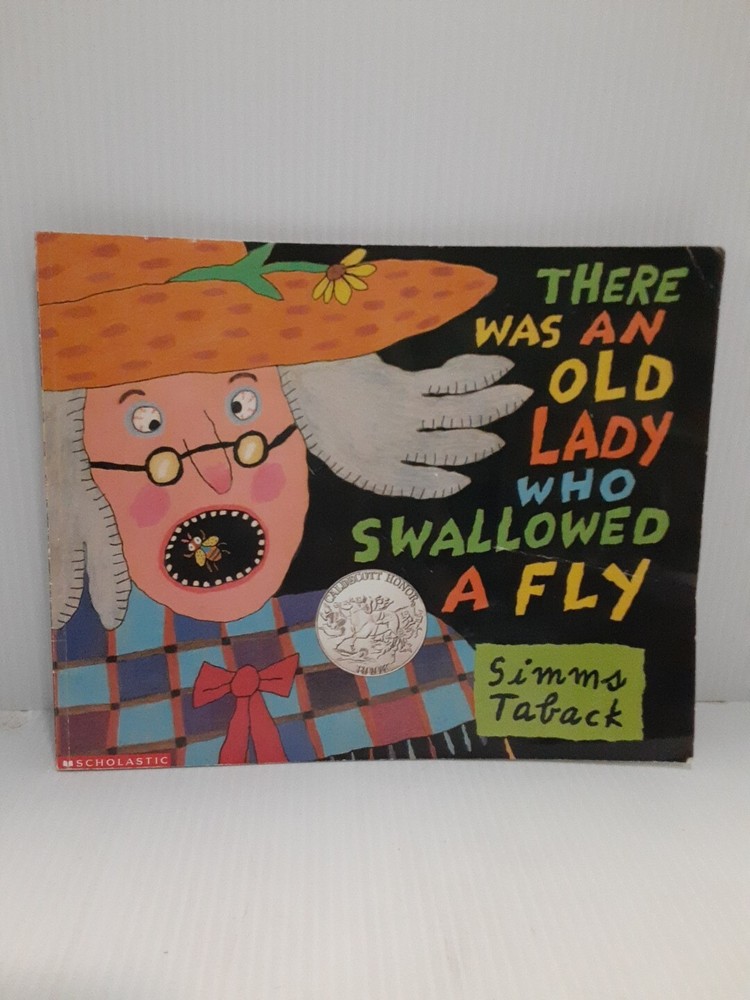 There Was An Old Lady Who Swallowed A Fly By Simms Taback 1997 Scholastic Book