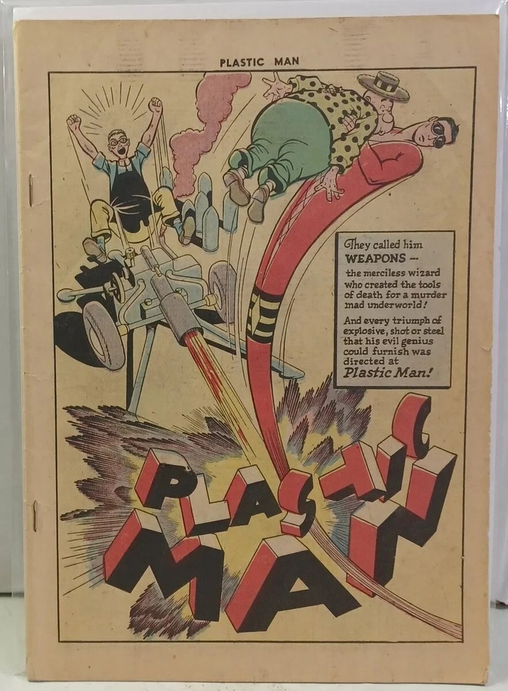 Plastic Man # 5 ....Decent coverless....1946 Quality comic book--RF