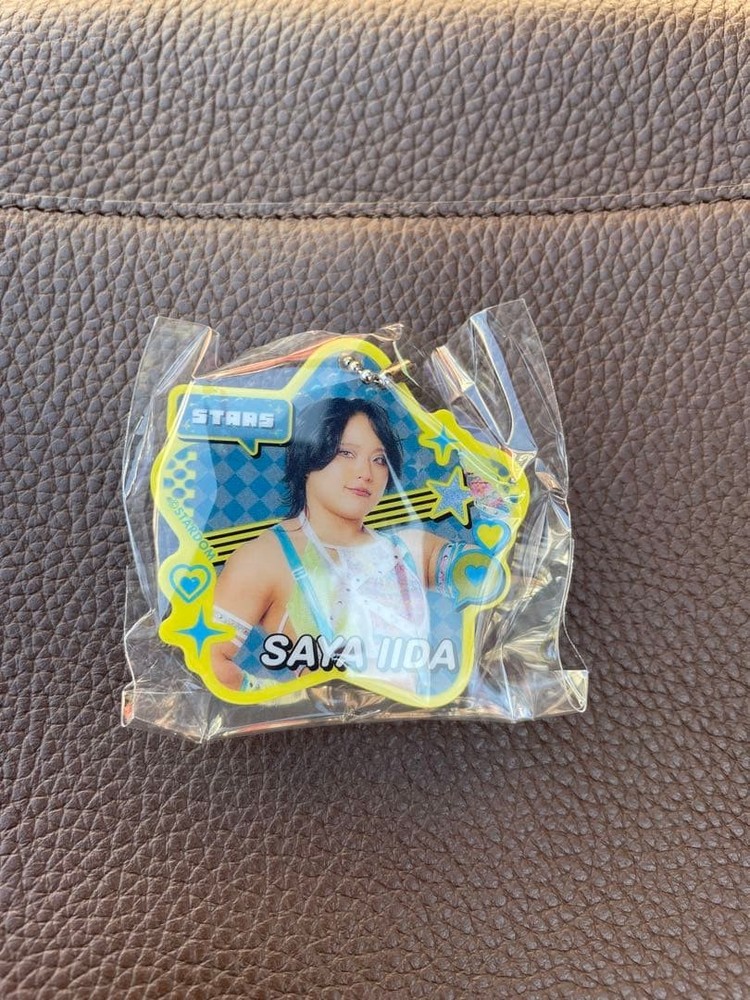 STARDOM Saya Iida Acrylic Keychain Gacha Tag Japan ProWrestling Used Japan