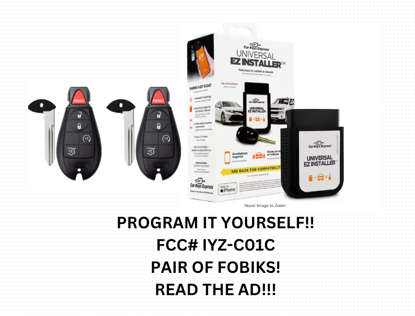 NEW DIY BUNDLE FOR JEEP GRAND CHEROKEE FOBIK PAIR IYZ-C01C INC TOOL!