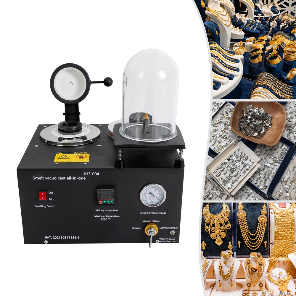 2L Cast Vacuum and Melting Machine High Temperature Digital Jewelry Casting Tool